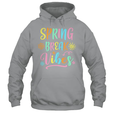Spring Break Vibes Funny Spring Break Teacher Floral Pattern Shirt & Tank Top | teecentury