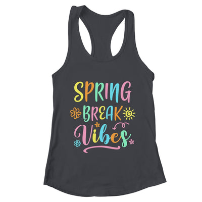Spring Break Vibes Funny Spring Break Teacher Floral Pattern Shirt & Tank Top | teecentury