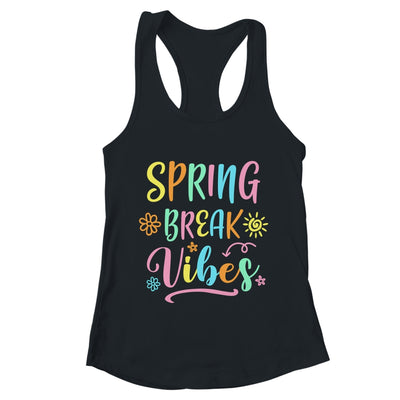 Spring Break Vibes Funny Spring Break Teacher Floral Pattern Shirt & Tank Top | teecentury