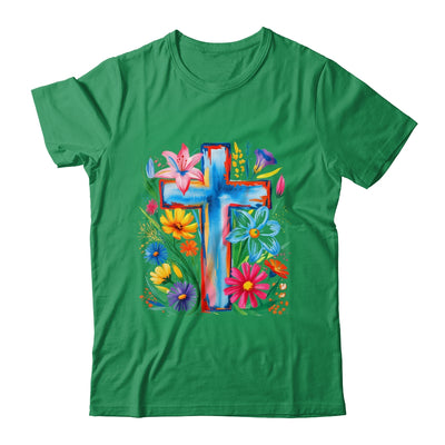 Spring Floral Cross Faith Jesus Christian Easter Faith Women Shirt & Hoodie | teecentury