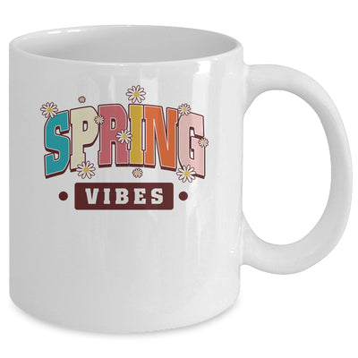 Spring Vibes Hello Spring Flowers Floral Happy Easter Mug | teecentury