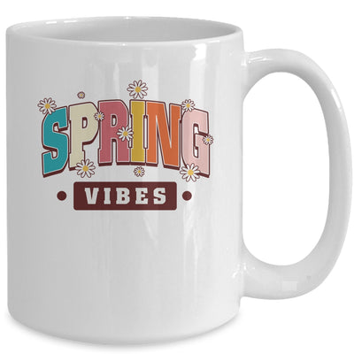 Spring Vibes Hello Spring Flowers Floral Happy Easter Mug | teecentury