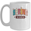 Spring Vibes Hello Spring Flowers Floral Happy Easter Mug | teecentury