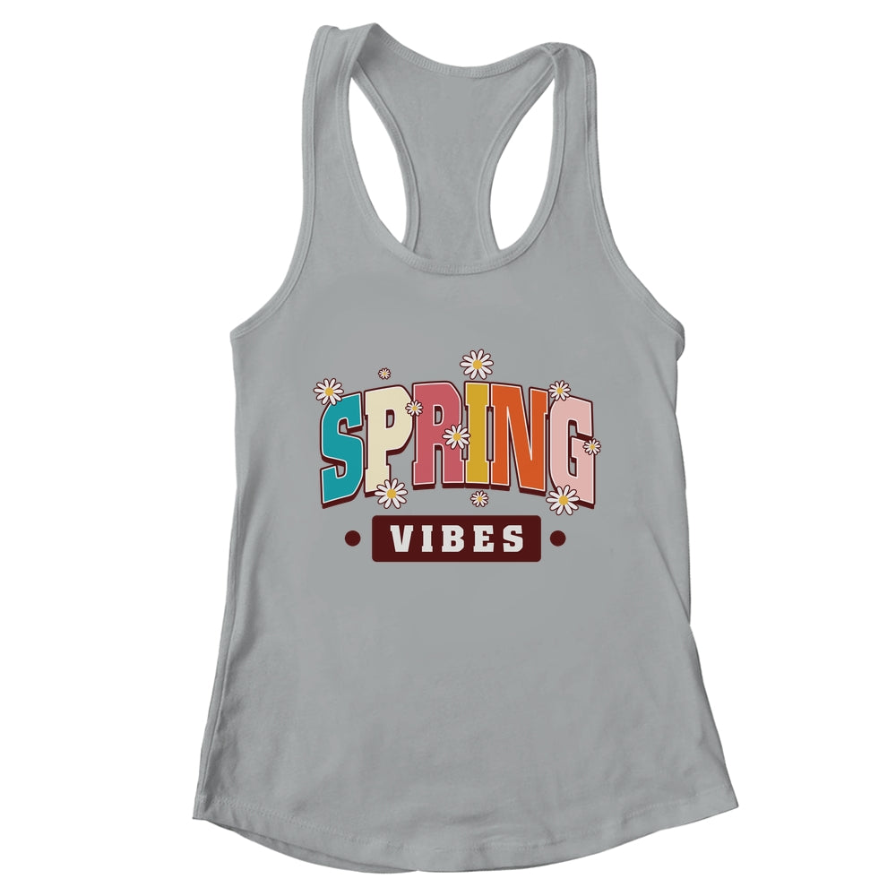 Spring Vibes Hello Spring Flowers Floral Happy Easter Shirt & Tank Top | teecentury