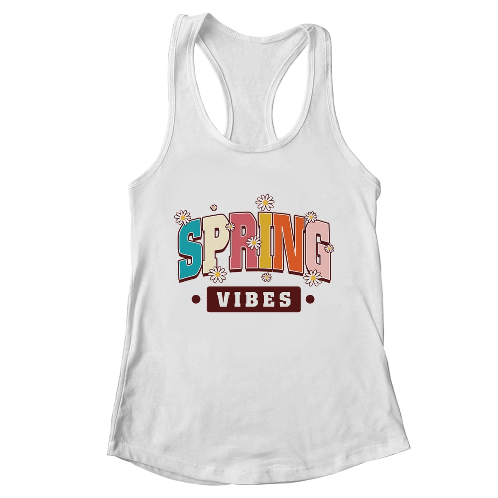 Spring Vibes Hello Spring Flowers Floral Happy Easter Shirt & Tank Top | teecentury
