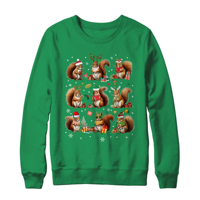 Squirrels Christmas Lights Decor Funny Squirrel Lover Xmas Shirt & Sweatshirt | teecentury