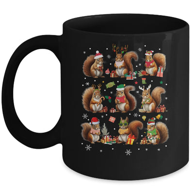 Squirrels Christmas Lights Decor Funny Squirrel Lover Xmas Mug | teecentury