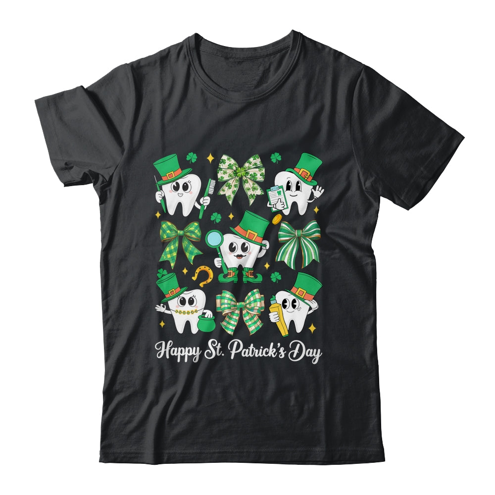 St Patrick Dentist Dental Assistant Teeth Irish Coquette Bow Shirt & Sweatshirt | teecentury