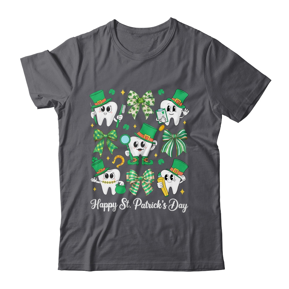 St Patrick Dentist Dental Assistant Teeth Irish Coquette Bow Shirt & Sweatshirt | teecentury