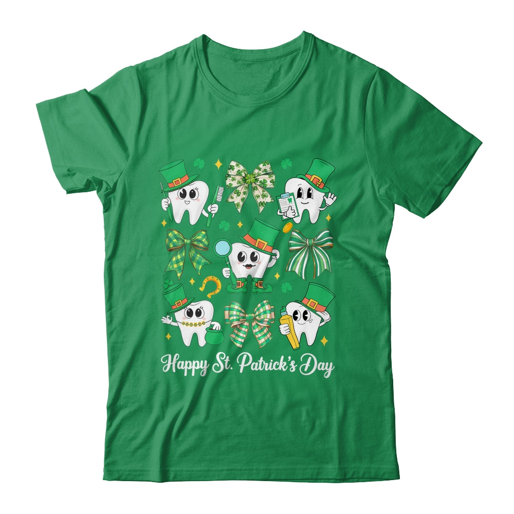 St Patrick Dentist Dental Assistant Teeth Irish Coquette Bow Shirt & Sweatshirt | teecentury