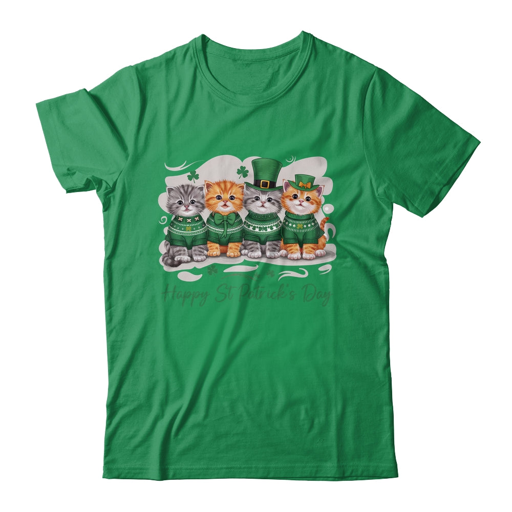 St Patrick's Day Cats Lucky Cat Festive Irish Cute Shamrocks Shirt & Sweatshirt | teecentury