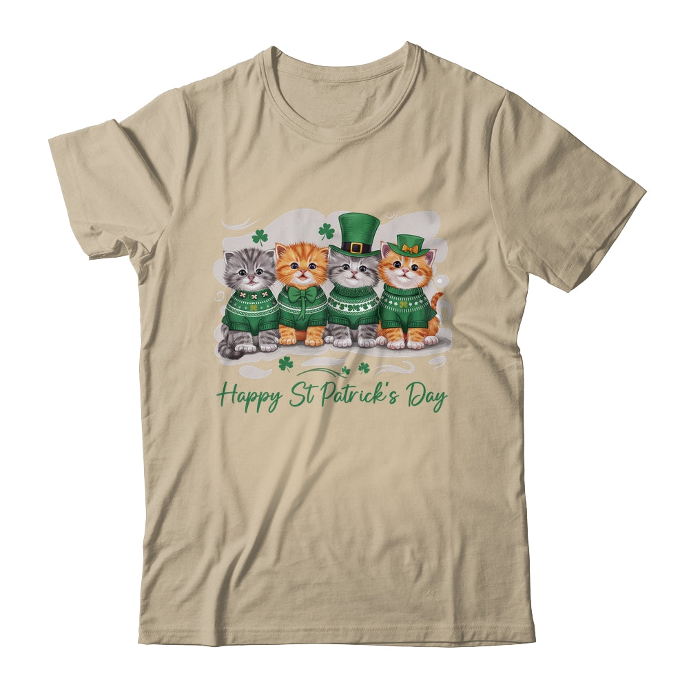St Patrick's Day Cats Lucky Cat Festive Irish Cute Shamrocks Shirt & Sweatshirt | teecentury