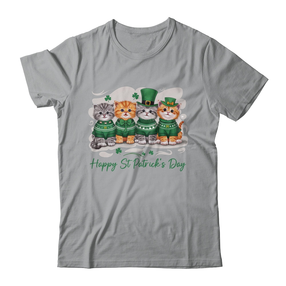 St Patrick's Day Cats Lucky Cat Festive Irish Cute Shamrocks Shirt & Sweatshirt | teecentury