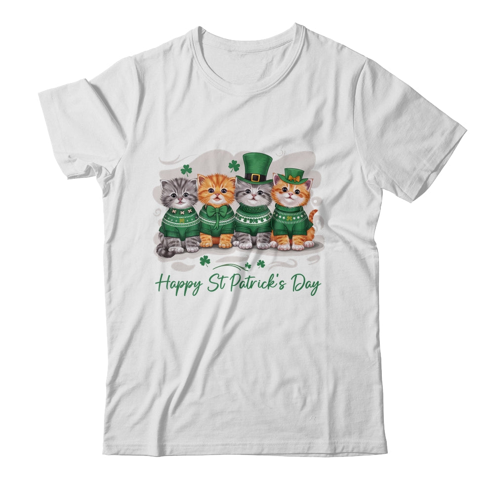 St Patrick's Day Cats Lucky Cat Festive Irish Cute Shamrocks Shirt & Sweatshirt | teecentury