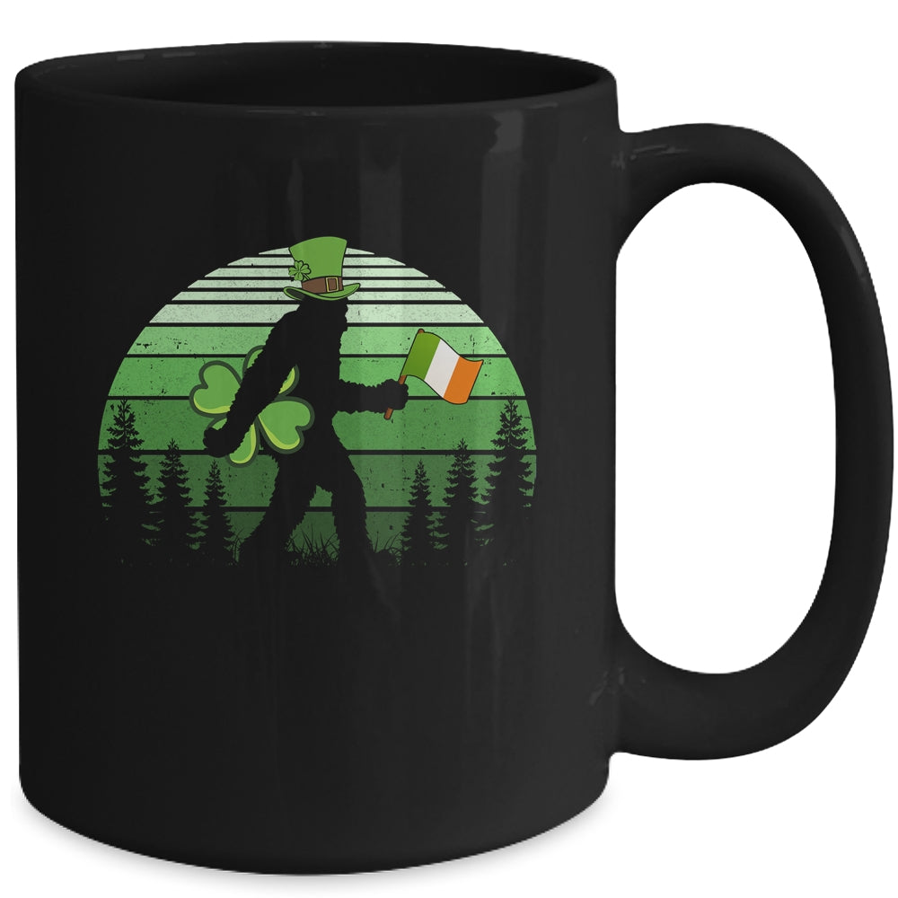 St Patricks Day Bigfoot Irish Shamrock Clover Leaf Mug | teecentury
