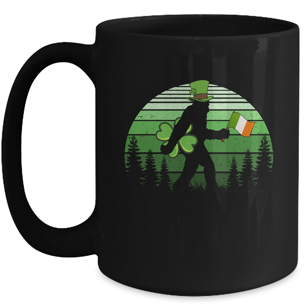 St Patricks Day Bigfoot Irish Shamrock Clover Leaf Mug | teecentury