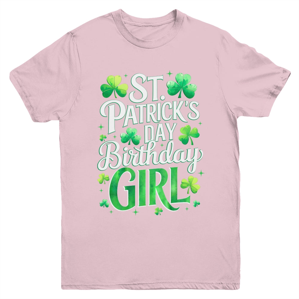 St Patricks Day Birthday Girl Born On Saint Paddys Youth Shirt | teecentury