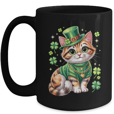 St Patricks Day Cat Leprechaun Hat Shamrock Cute Women Girls Mug | teecentury