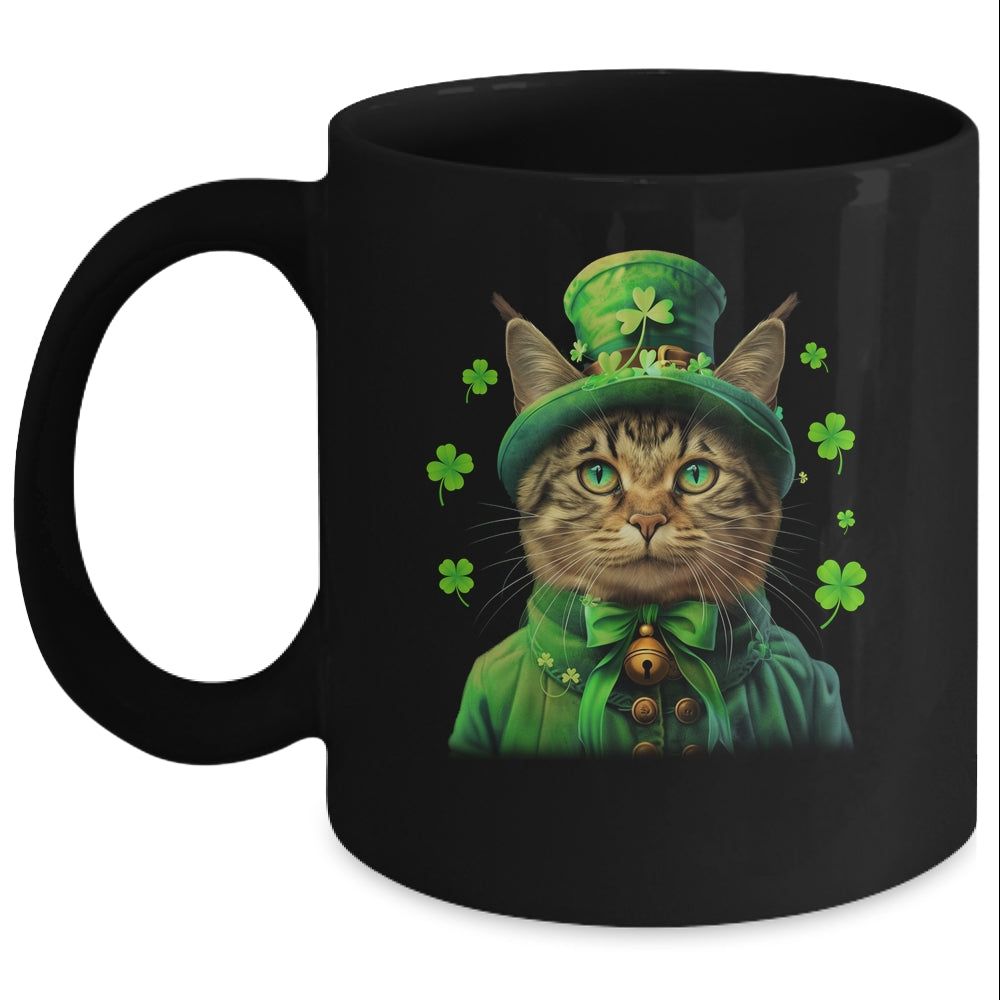 St Patricks Day Cat Shamrock For Men Women Celebration Cool Mug | teecentury