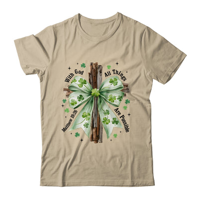 St Patricks Day God Christian Cross Coquette Bow Lucky Happy Shirt & Sweatshirt | teecentury