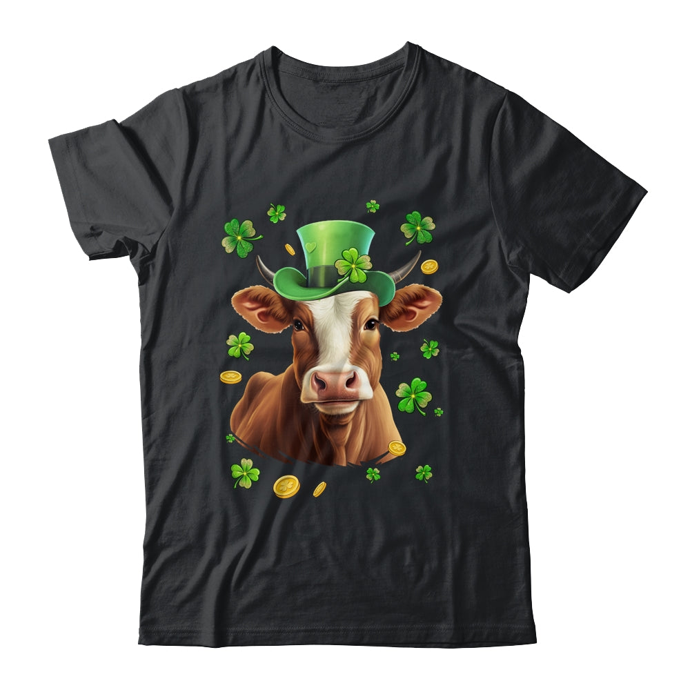 St Patricks Day Leprechaun Cow Shamrock Cow Lover Irish Shirt & Hoodie | teecentury