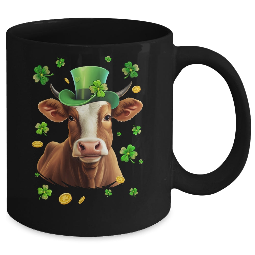 St Patricks Day Leprechaun Cow Shamrock Cow Lover Irish Mug | teecentury