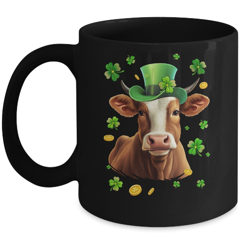 St Patricks Day Leprechaun Cow Shamrock Cow Lover Irish Mug | teecentury