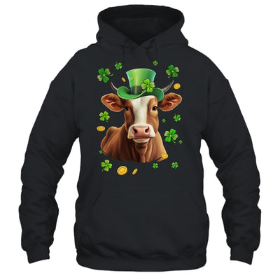 St Patricks Day Leprechaun Cow Shamrock Cow Lover Irish Shirt & Hoodie | teecentury