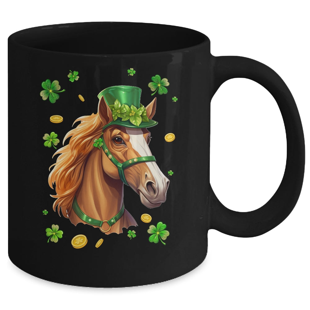 St Patricks Day Leprechaun Horse Shamrock Horse Lover Irish Mug | teecentury