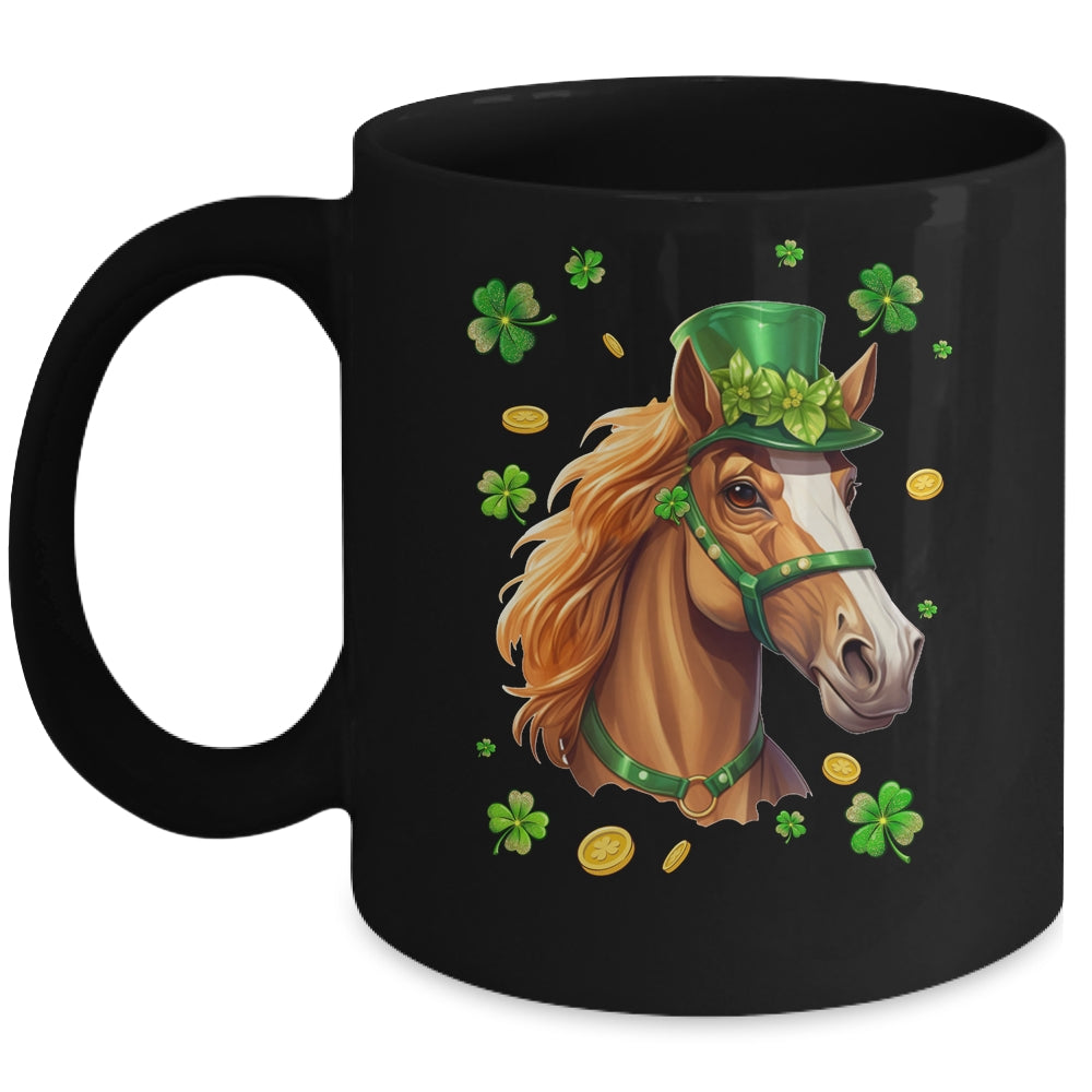 St Patricks Day Leprechaun Horse Shamrock Horse Lover Irish Mug | teecentury