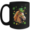 St Patricks Day Leprechaun Horse Shamrock Horse Lover Irish Mug | teecentury