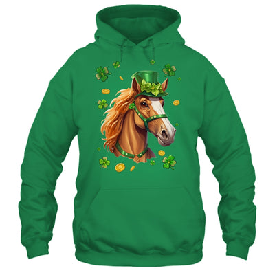 St Patricks Day Leprechaun Horse Shamrock Horse Lover Irish Shirt & Hoodie | teecentury