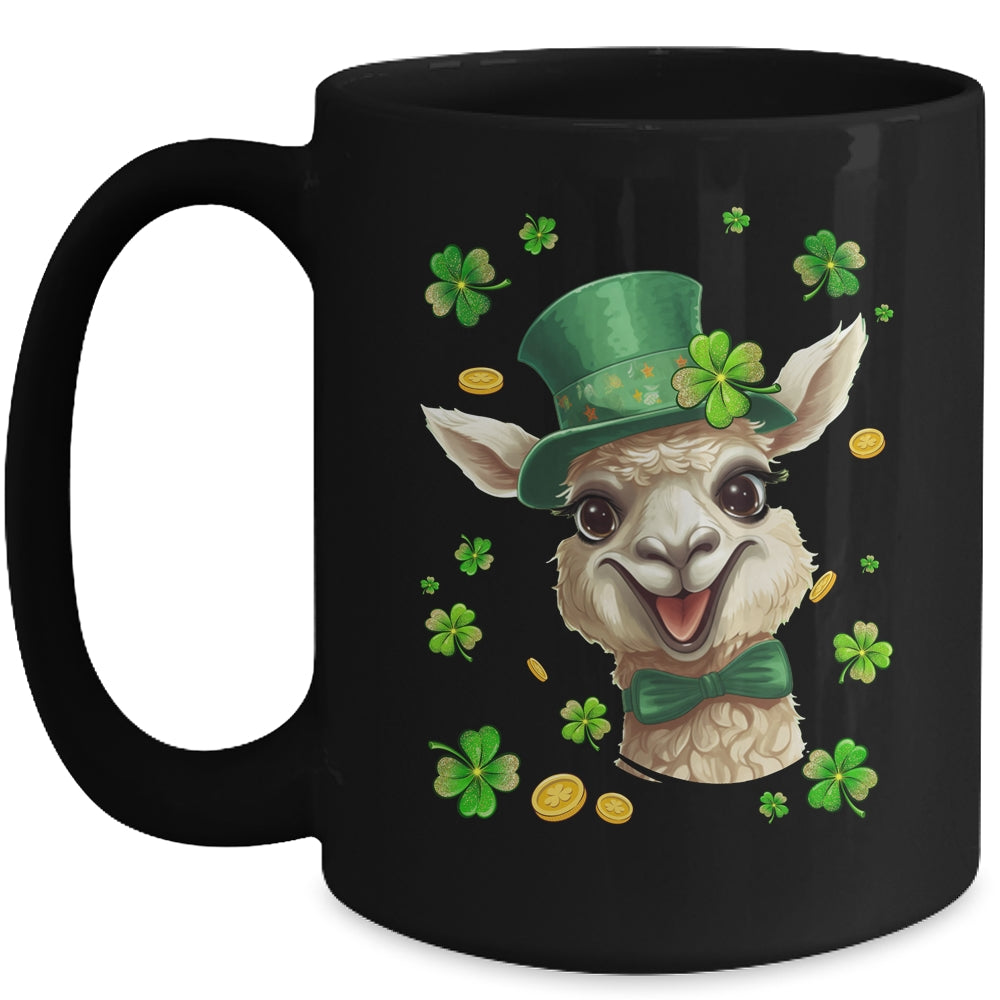 St Patricks Day Leprechaun Llama Shamrock Llama Lover Irish Mug | teecentury