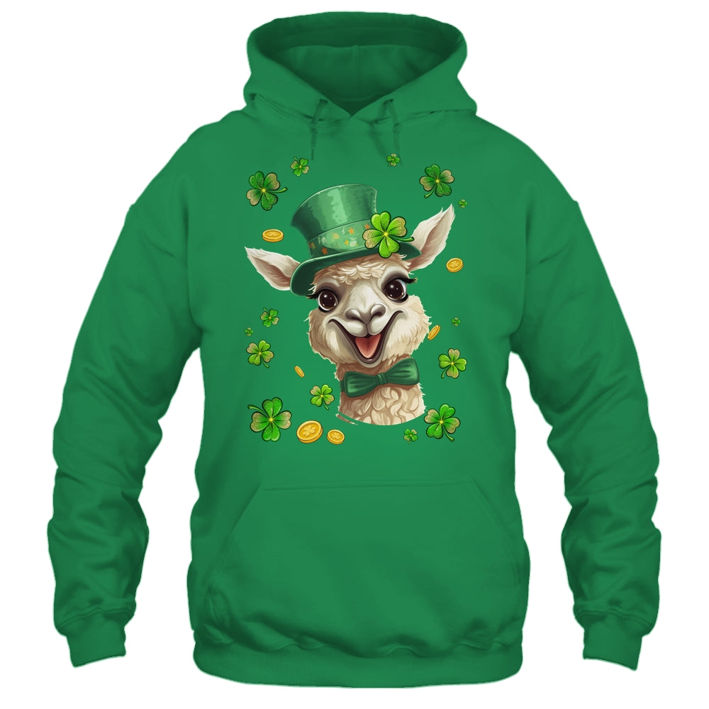 St Patricks Day Leprechaun Llama Shamrock Llama Lover Irish Shirt & Hoodie | teecentury