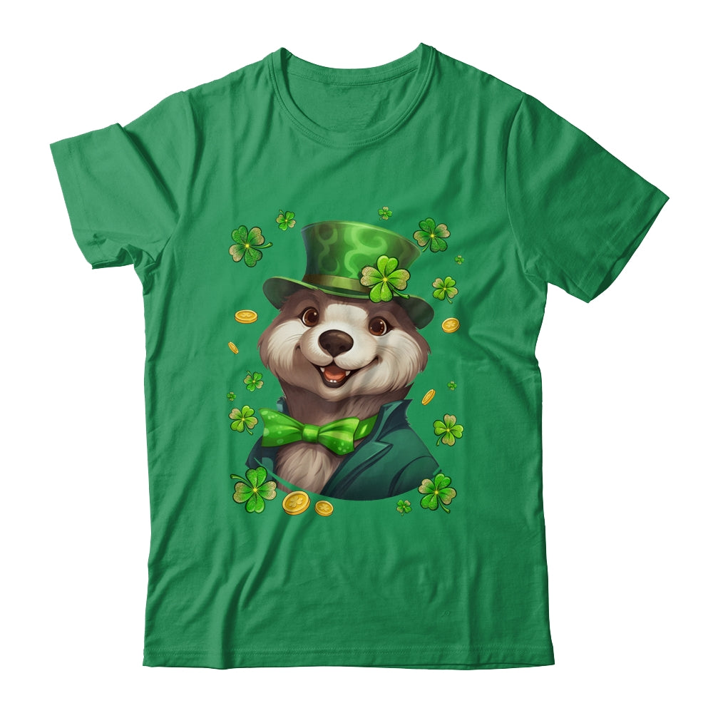 St Patricks Day Leprechaun Otter Shamrock Otter Lover Irish Shirt & Hoodie | teecentury