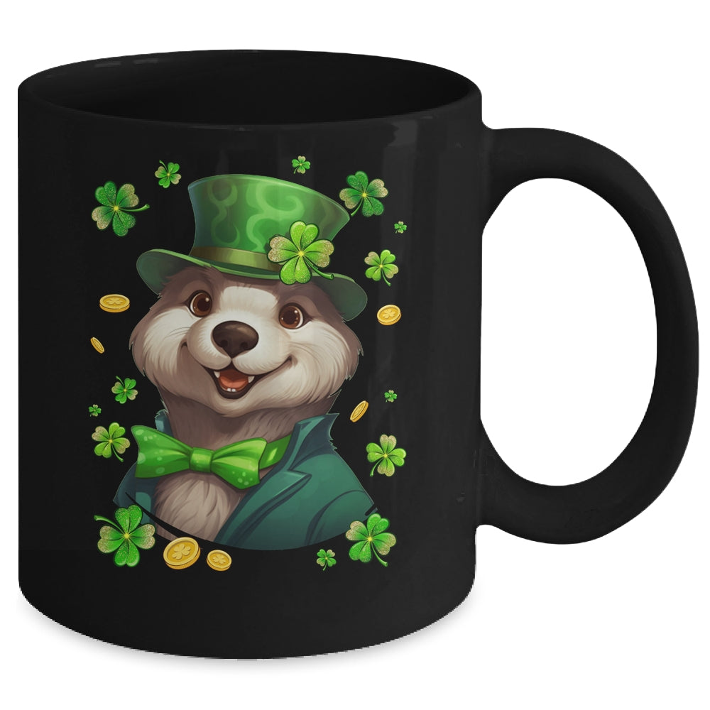 St Patricks Day Leprechaun Otter Shamrock Otter Lover Irish Mug | teecentury