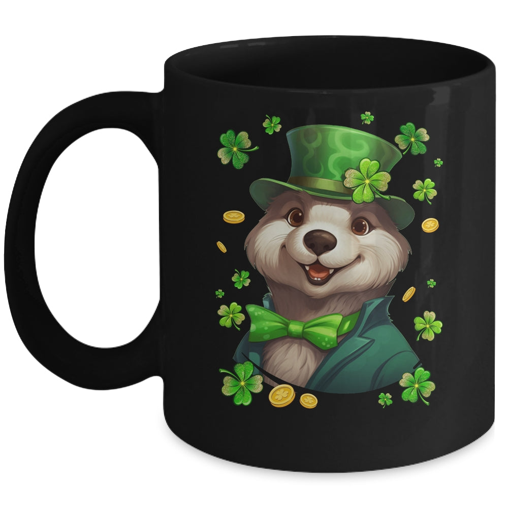 St Patricks Day Leprechaun Otter Shamrock Otter Lover Irish Mug | teecentury