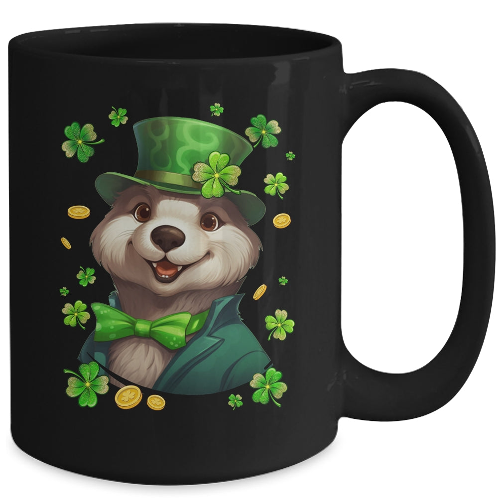St Patricks Day Leprechaun Otter Shamrock Otter Lover Irish Mug | teecentury