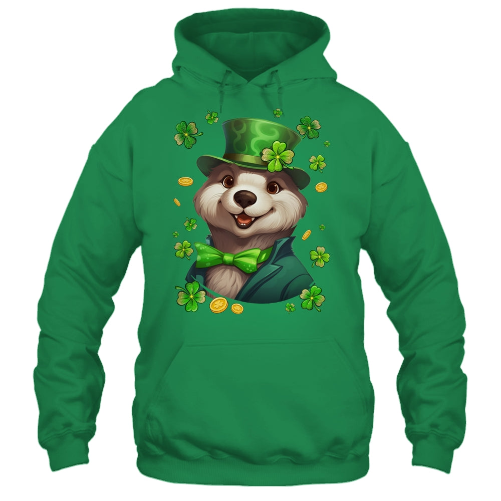 St Patricks Day Leprechaun Otter Shamrock Otter Lover Irish Shirt & Hoodie | teecentury