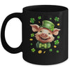 St Patricks Day Leprechaun Pig Shamrock Pig Lover Irish Mug | teecentury