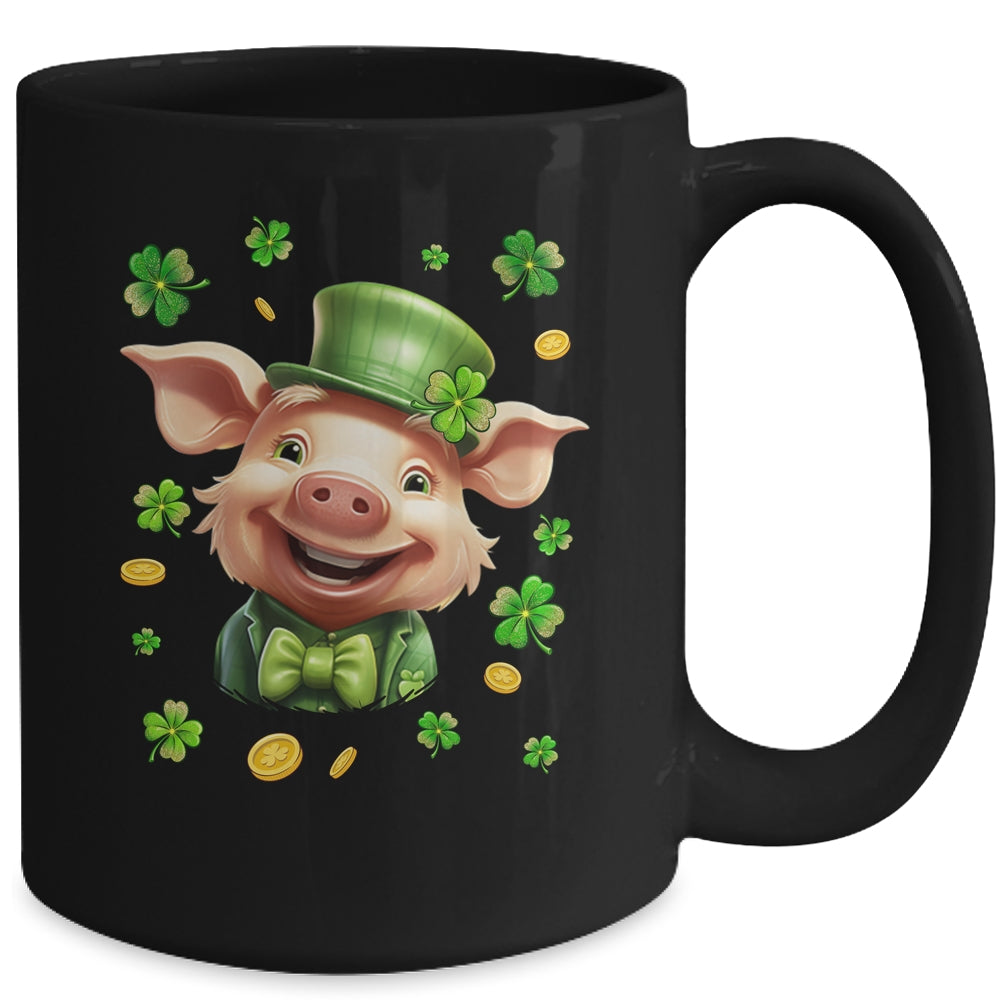 St Patricks Day Leprechaun Pig Shamrock Pig Lover Irish Mug | teecentury