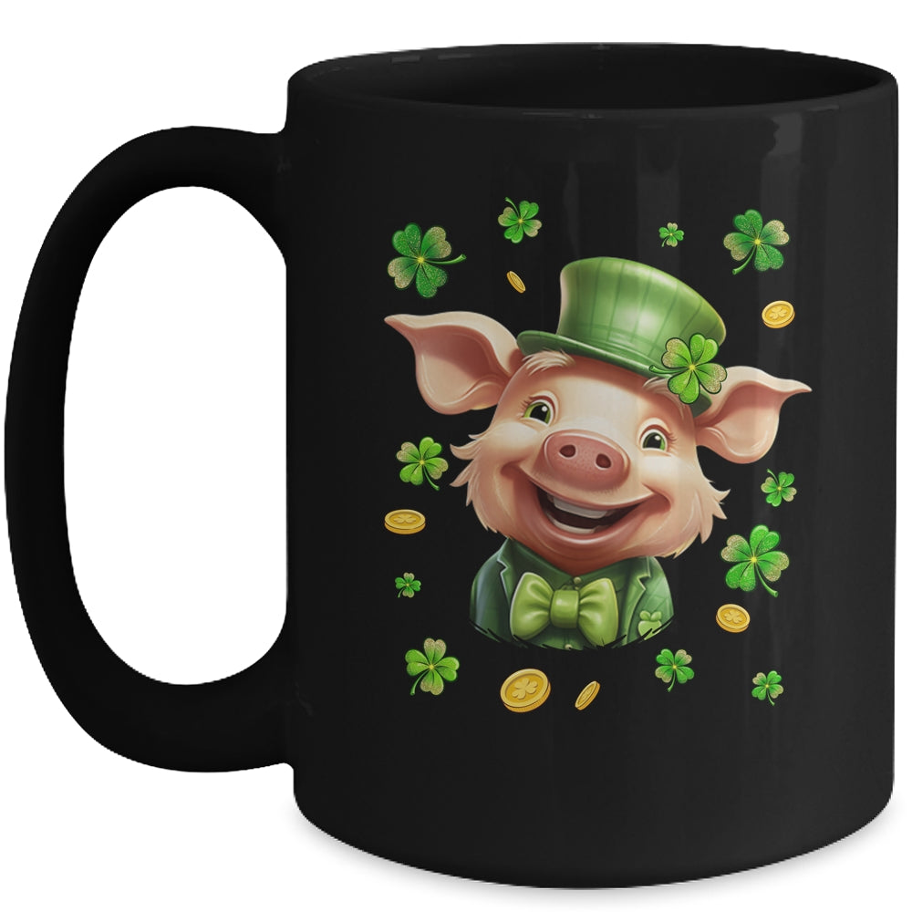 St Patricks Day Leprechaun Pig Shamrock Pig Lover Irish Mug | teecentury
