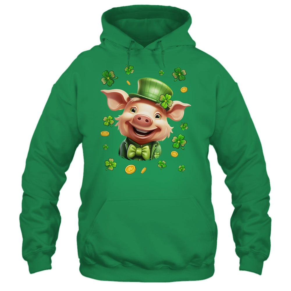 St Patricks Day Leprechaun Pig Shamrock Pig Lover Irish Shirt & Hoodie | teecentury