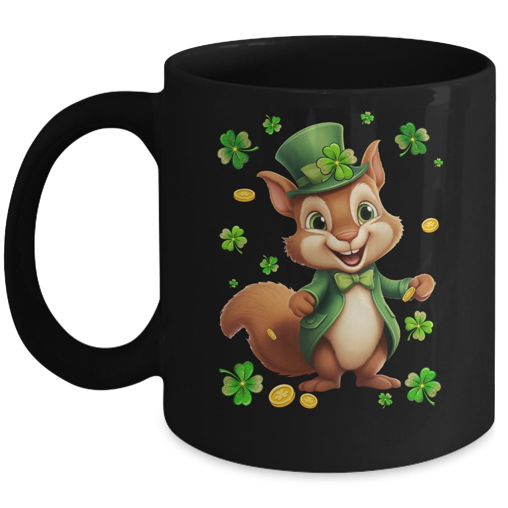 St Patricks Day Leprechaun Squirrel Shamrock Lover Irish Mug | teecentury