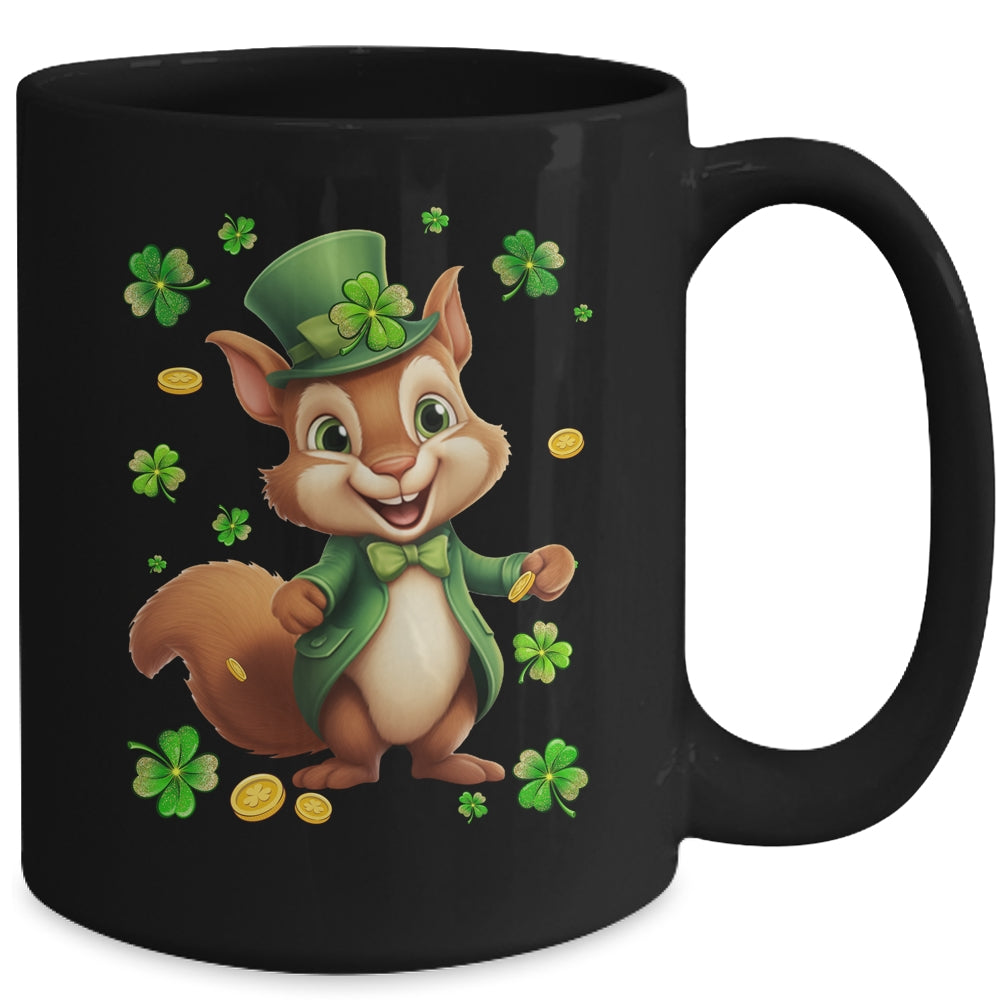 St Patricks Day Leprechaun Squirrel Shamrock Lover Irish Mug | teecentury