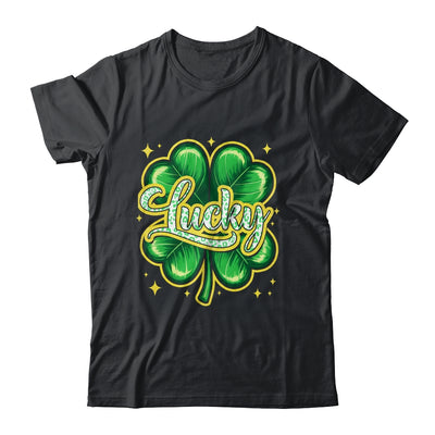 St Patricks Day Lucky Leopard Shamrock Blessed Vibes Shirt & Hoodie | teecentury