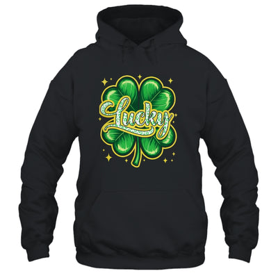 St Patricks Day Lucky Leopard Shamrock Blessed Vibes Shirt & Hoodie | teecentury