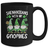 St Patricks Day Lucky Shamrock Leopard Gnomes Irish Women Mug | teecentury