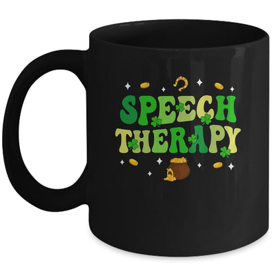 St Patricks Day Retro Speech Therapy SLP Therapist Groovy Mug | teecentury