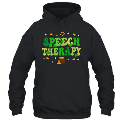 St Patricks Day Retro Speech Therapy SLP Therapist Groovy Shirt & Hoodie | teecentury